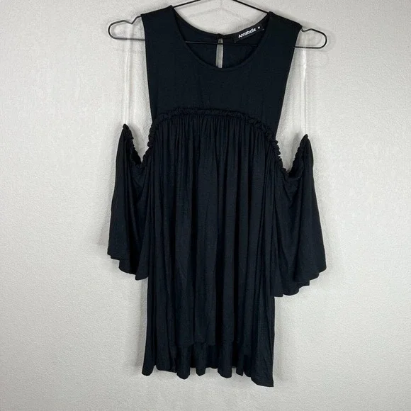 annabelle black dress Annabelle black floral-appliqué sleeveless mini dress main image 0